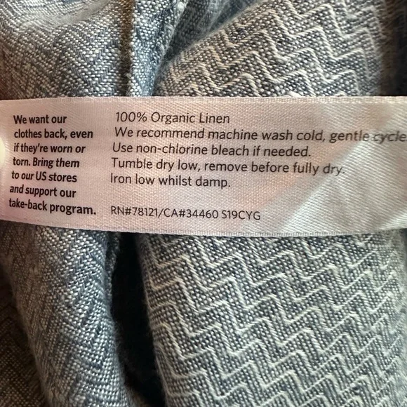 Eileen Fisher Organic Linen Boat-Neck Top Women’s Medium - Picture 4 of 5